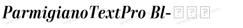 ParmigianoTextPro Bl字体转换
